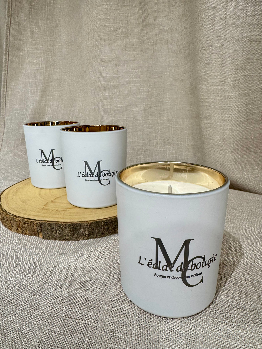 Pot bougie intérieur doré