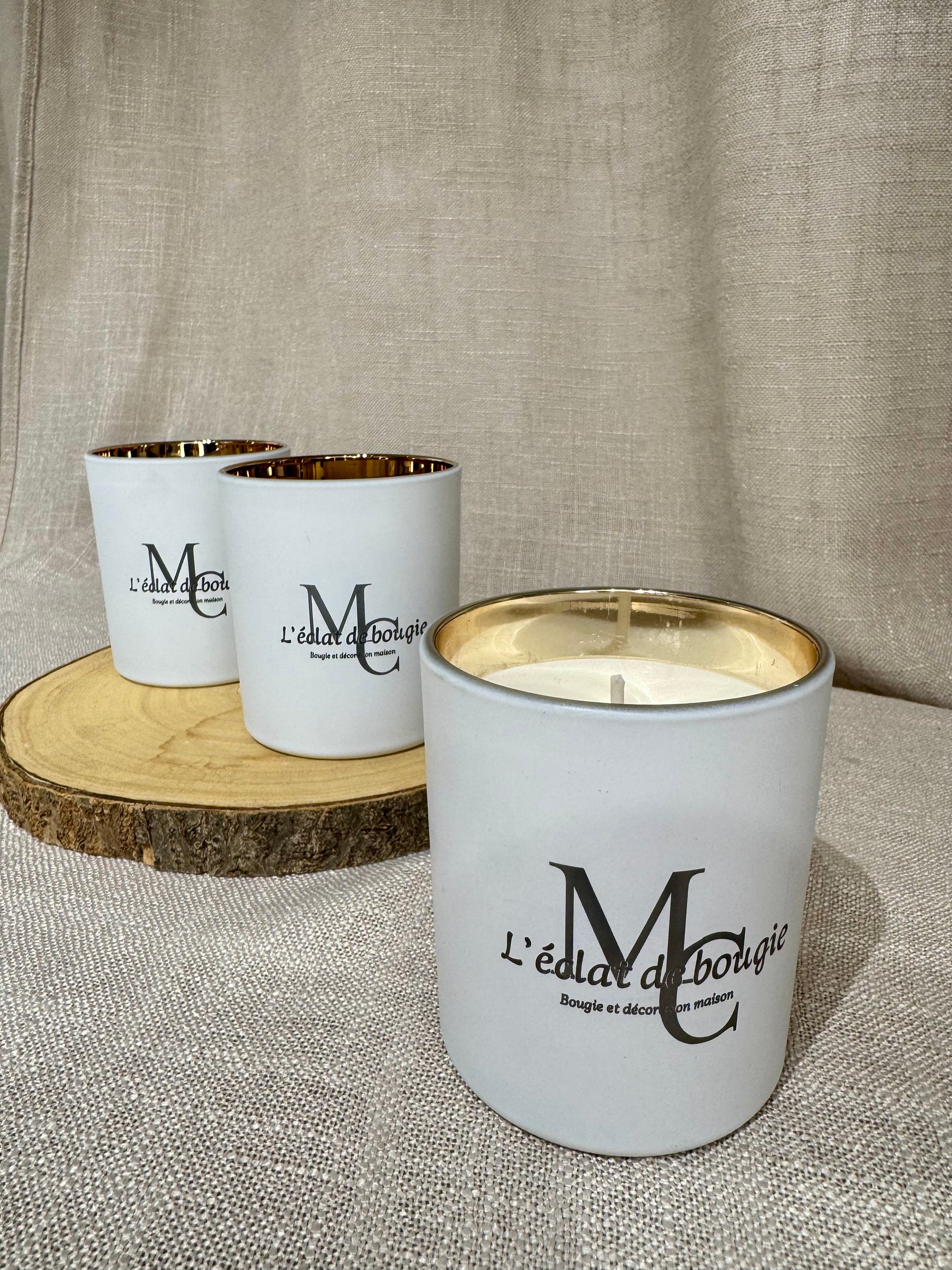 Pot bougie intérieur doré