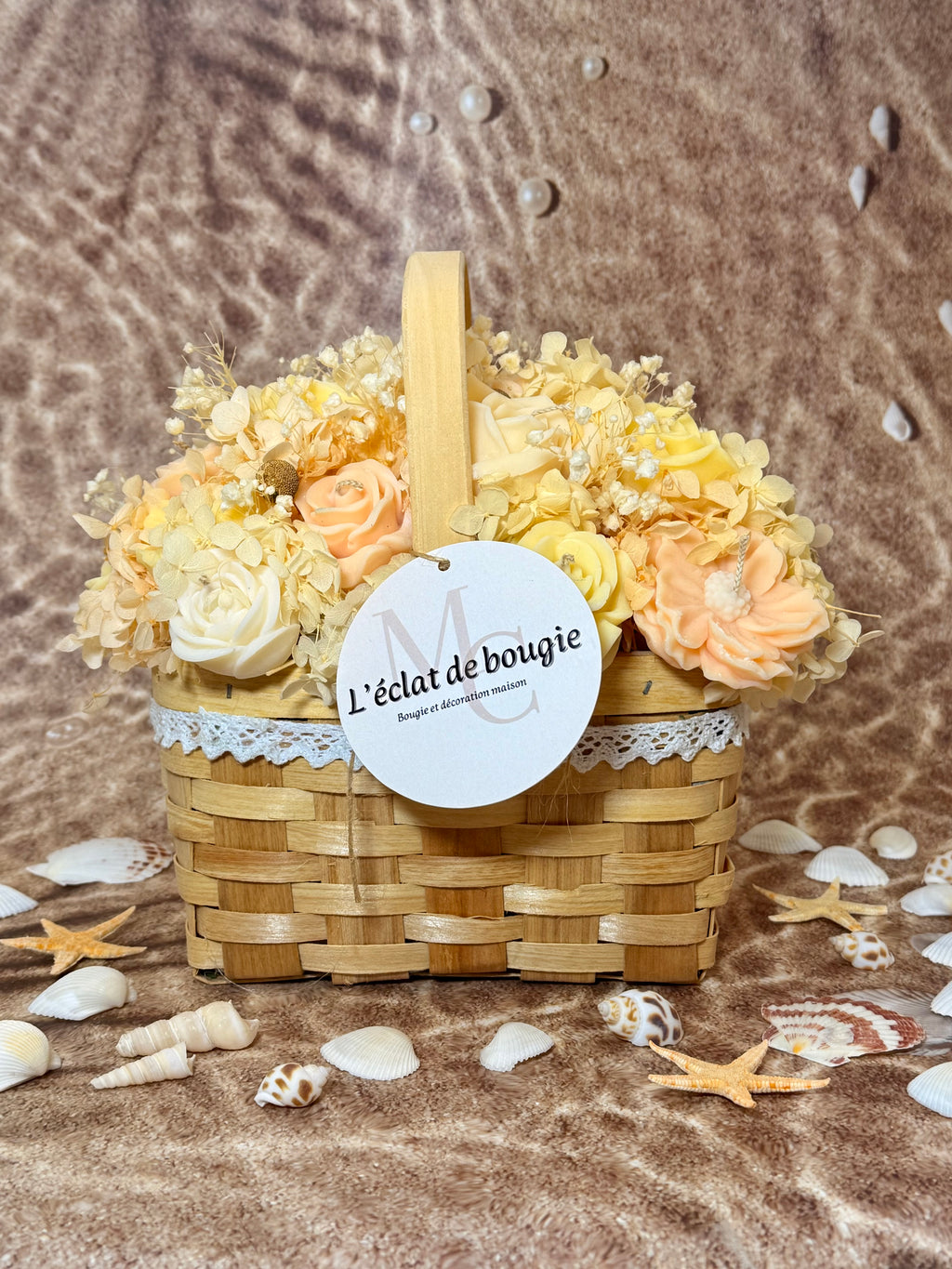 Panier Bouquet Éternel – Collection Été