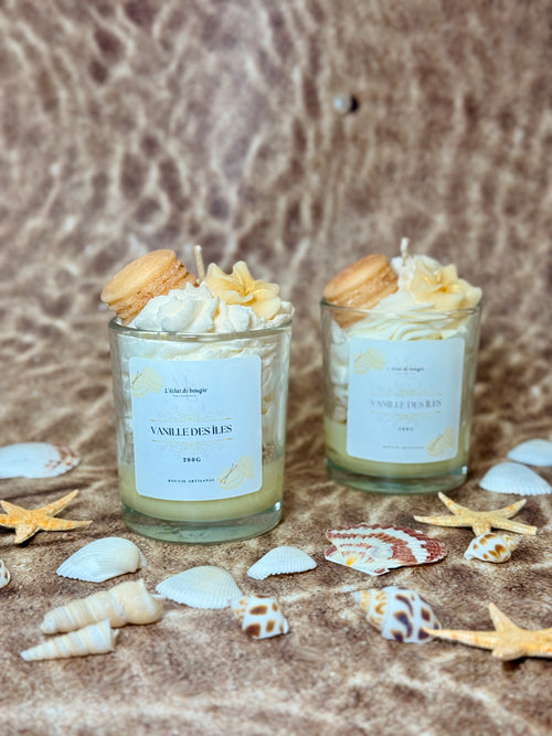 Bougie chantilly "vanille des îles" collection été