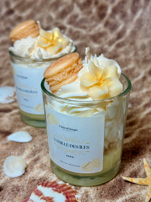 Bougie chantilly "vanille des îles" collection été