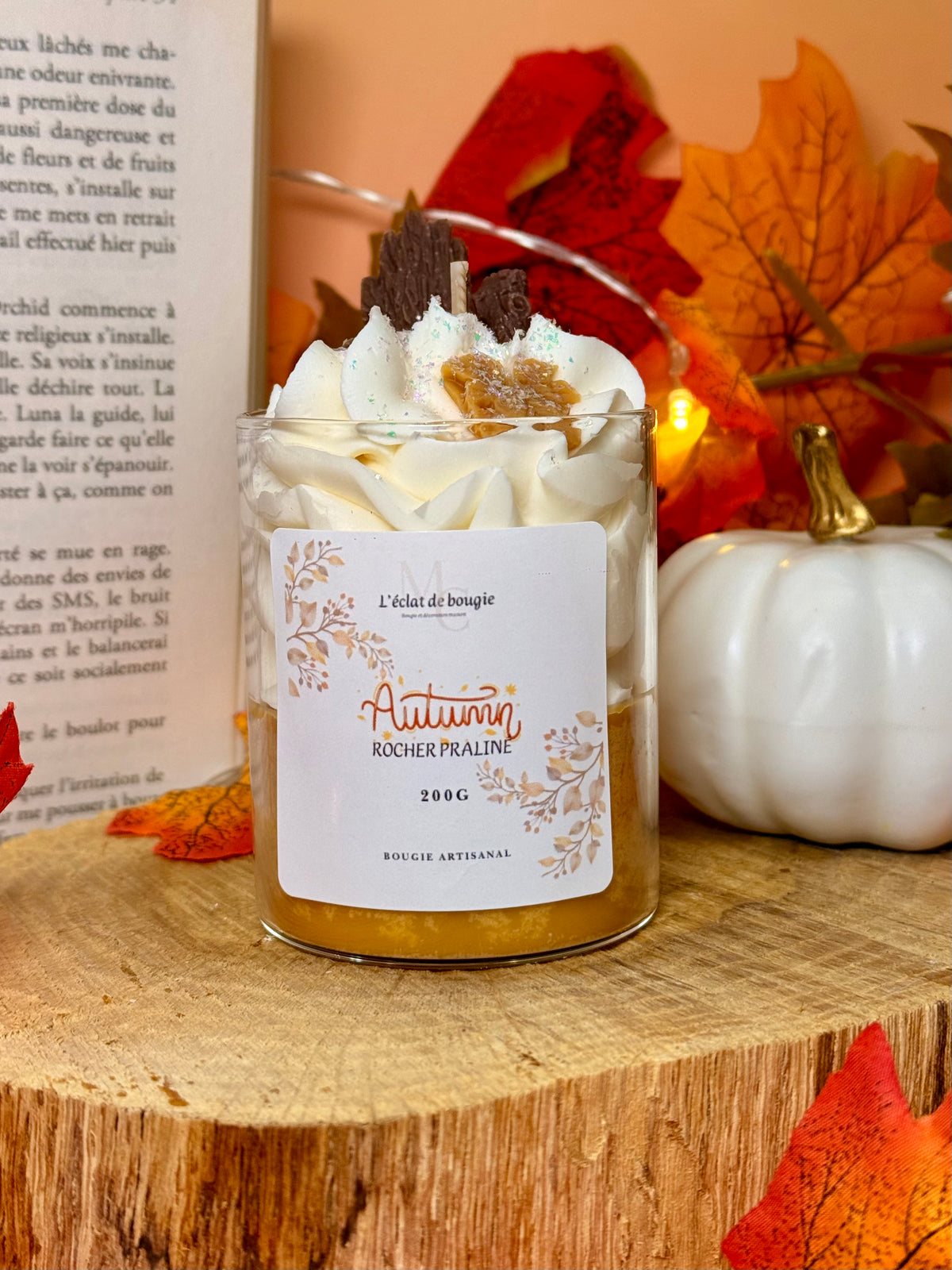 bougie chantilly automne