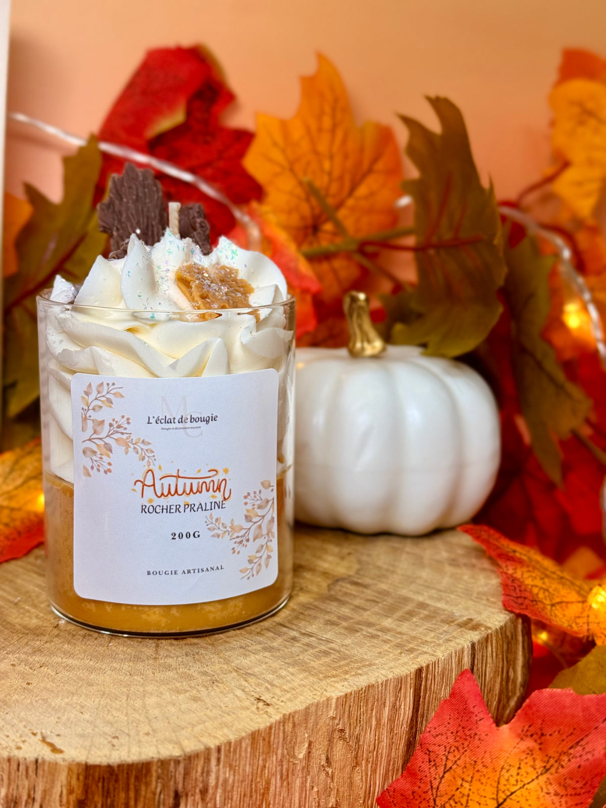 bougie chantilly automne