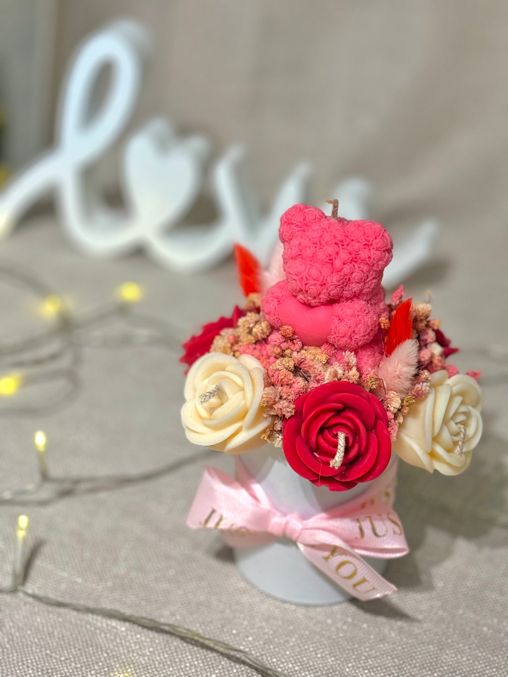 Petit bouquet ourson – Édition Saint-Valentin
