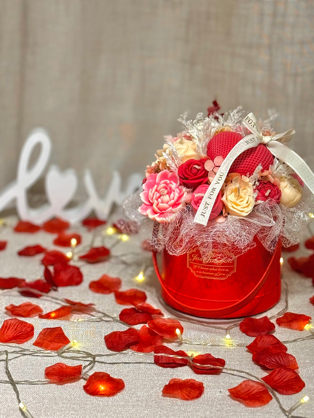 Bouquet spécial Saint-Valentin rose
